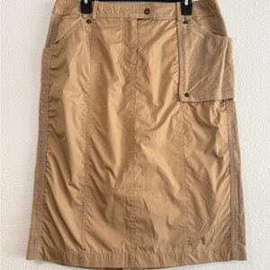 Elegant Tan Pencil Skirt